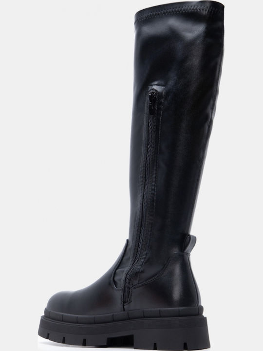 Wildleder Damenstiefel Schwarz