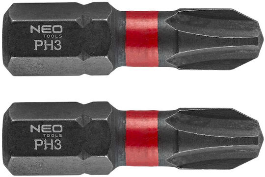 Neo Tools Комплект 2 Винтовертни битове Кръст