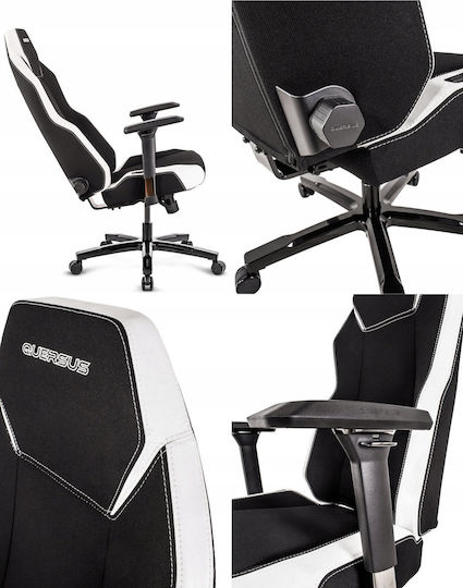 Quersus Scaun de birou cu Brațe Reglabile Pearl White