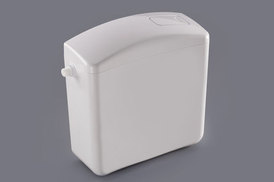 Opal Wall Mounted Plastic Rectangular Low Pressure White Toilet Flush