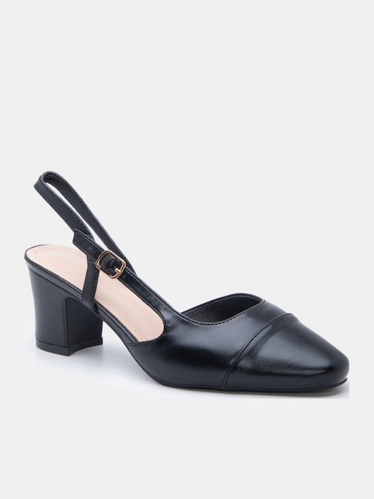Pointed Toe Heels With Medium Heel Black