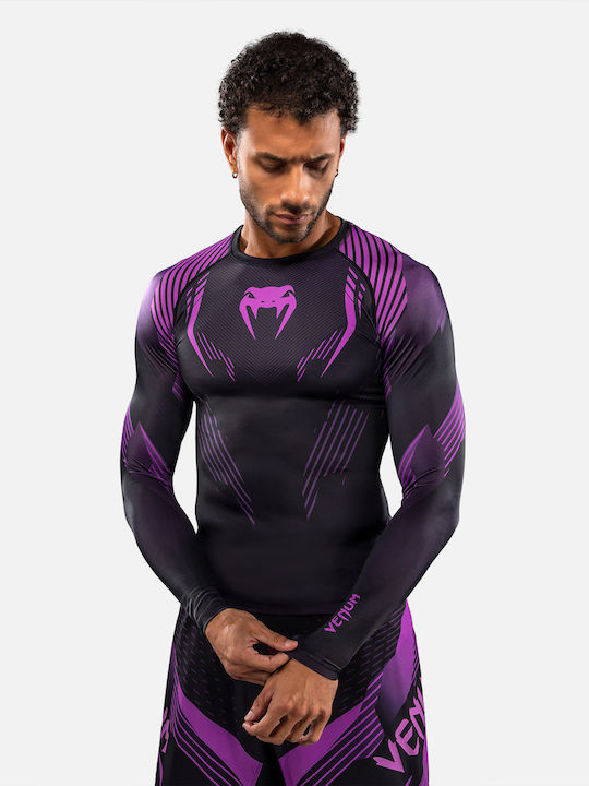 Venum Venum Männer Lange Ärmel Kampfkunstshirt für Jiu-Jitsu Schwarz