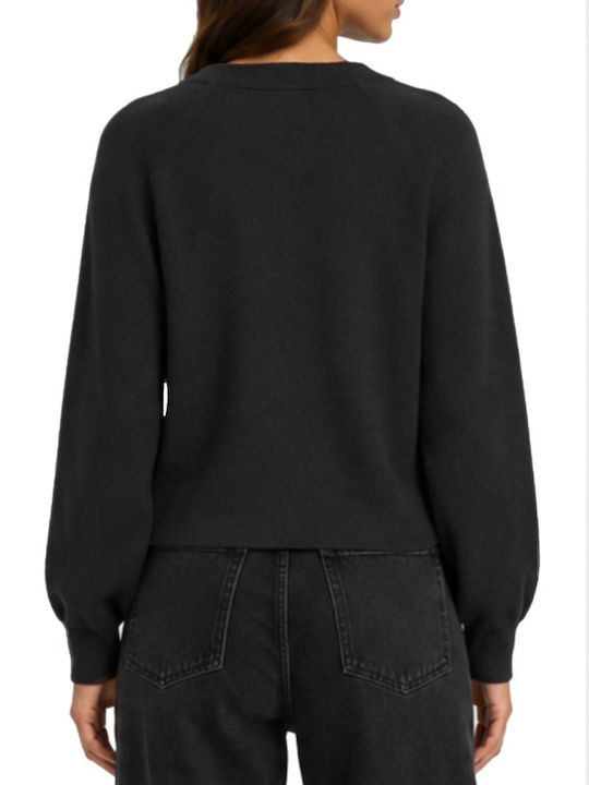 Nur Gestrickte Damen Strickjacke Schwarz