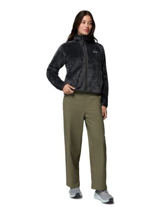 Kurze Damen Sportliche Strickjacke Grau