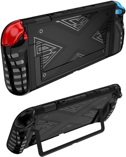 Strado Hülle Nintendo Switch 2 2025 Silikon Kickstand 3-teilig Schwarzer Schutzständer