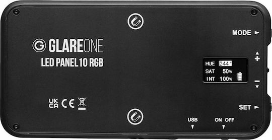 Glareone Panou LED 10W RGB cu Luminozitate 1500 Lux cu Trepied