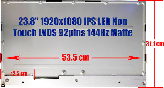 IPS LED Touch 144Hz 1920x1080 Матов за Лаптоп Acer Nitro Vg240y Xv242y Kg242y Mv238fhm-ng0 Kl.2380e.022 Kl.2380e.023 Mv238fhm-ng1 1-SCR0792
