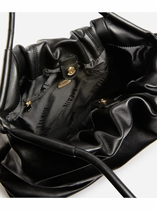 Women's Leather Shopper Bag Black