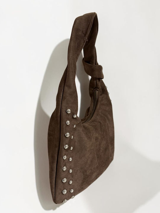 Damentasche Schulter Wildleder Braun