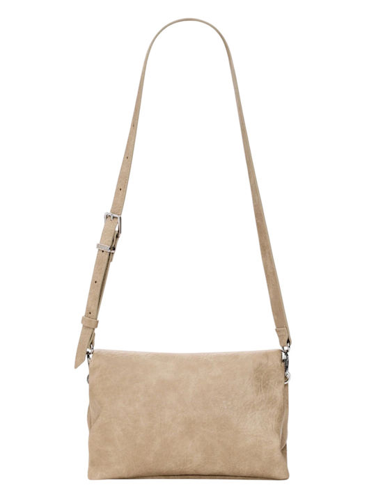 Set Knitted Women's Flap Bag Beige
