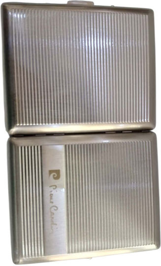 Metallische Zigarettenschachtel Pierre Cardin Silber 10x8x2cm 99200-100