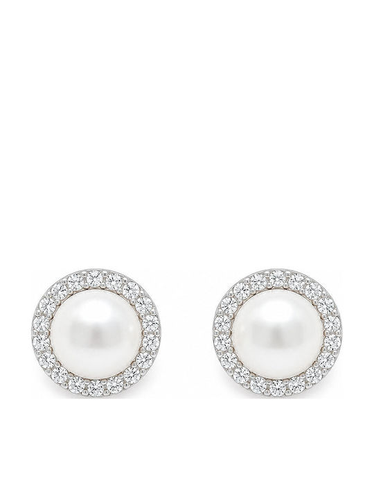 Xryseio Silver Earrings with Stones & Pearls