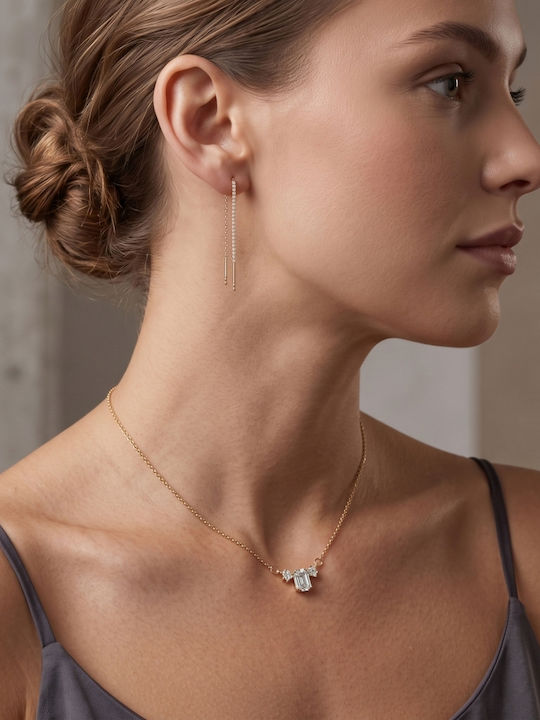 Polytimo Halskette aus 9K Gold mit Zirkon Polytimo Halskette aus 9K Gold mit Zirkon