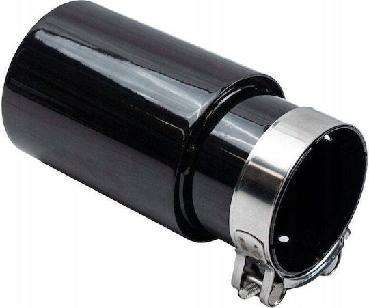 Poujoulat Kaminrohr Abschluss Typ 51 89mm Eingang 76mm Schwarz Chrom