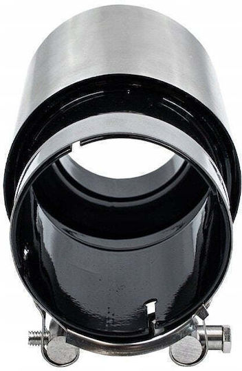 Poujoulat Kaminrohr Abschluss Typ 51 101mm Eingang 70mm Silber Schwarz Chrom
