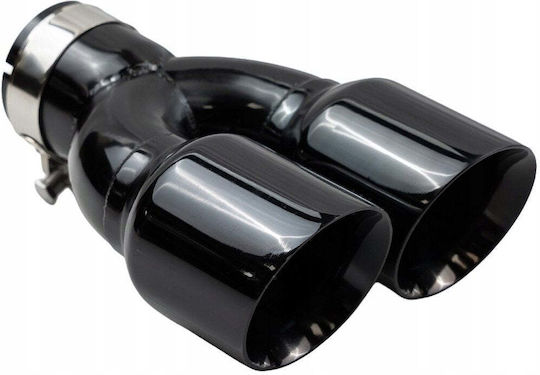 Poujoulat Exhaust Termination Type 36 101mmx2 Inlet 67mm Black Chrome Set