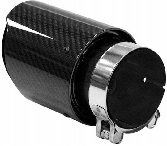 Poujoulat Kaminrohr Abschluss Exaustion 89mm Eingang 67mm Carbon Glanz