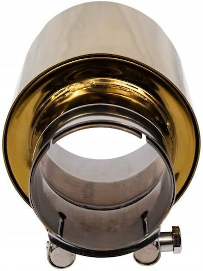 Poujoulat Kaminrohr Abschluss Typ:39 101mm Eingang 67mm Gold Satin