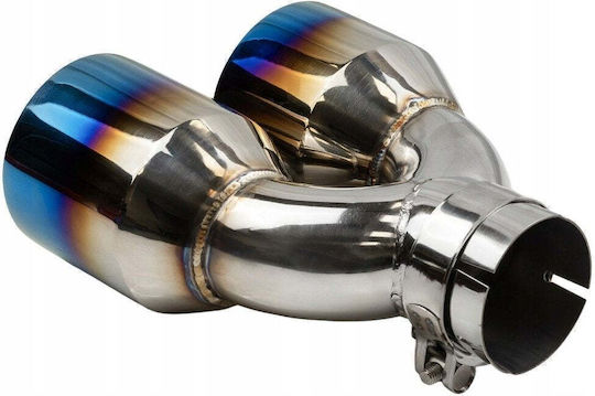 Poujoulat Kaminrohr Abschluss Typ: 37 89mmx2 Eingang 67mm Poliert Burn Set