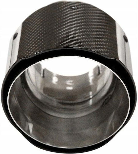 Poujoulat Kaminrohr Abschluss Exaustion 89mm Eingang 67mm Carbon Glanz