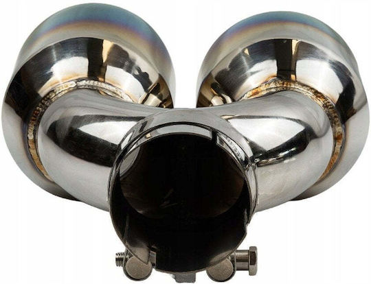 Poujoulat Kaminrohr Abschluss Typ: 37 101mmx2 Eingang 67mm Glänzend Burn Set