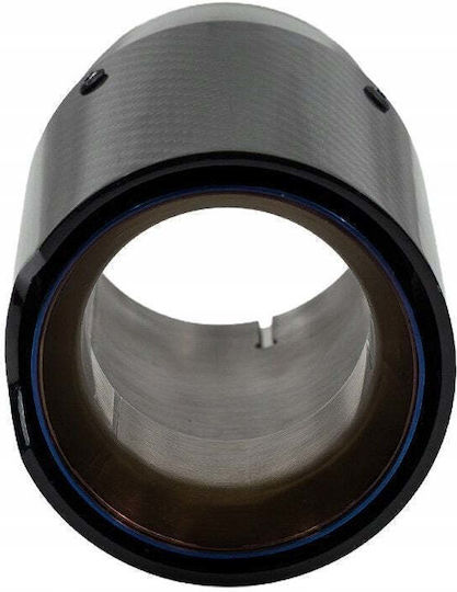 Poujoulat Kaminrohr Auslass Typ: 46 89mm Eingang 76mm Carbon Glanz