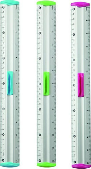 Keyroad Aluminium Lineal 30cm mit Griff Mehrfarbig