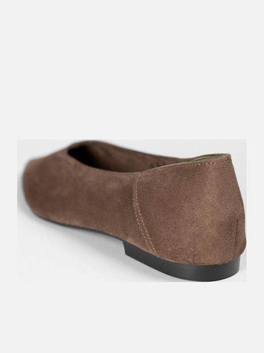 Sante Wildleder Damen Ballerinas Spitz zulaufend Khaki