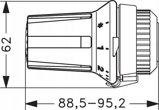 Danfoss Set of 2 Thermostatic Head Rae Valve Rlv-ks 1/2" Angle