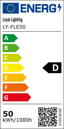 Loyal Lighting Светещ Водоустойчив LED Прожектор 50W Неутрално Бяло 4000K IP65