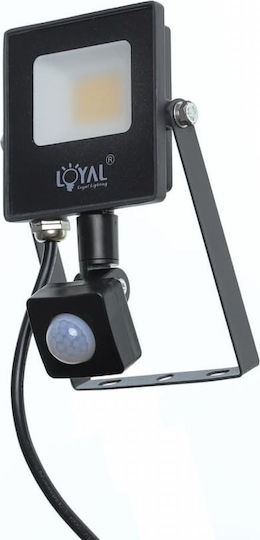 Loyal Lighting Водоустойчив LED Прожектор 10W Неутрално Бяло 4000K с Датчик за Движение IP65