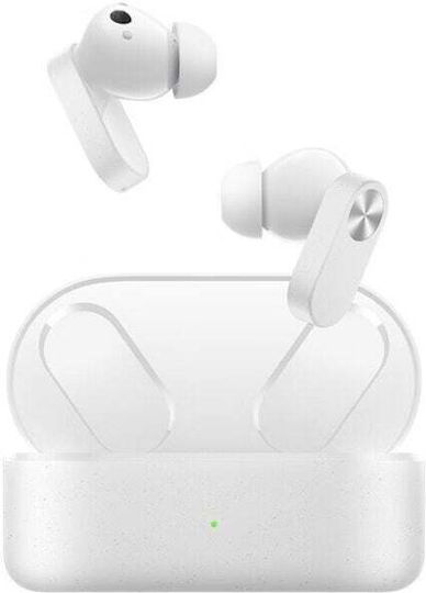 OnePlus Buds Ace Căști Bluetooth Handsfree cu Rezistență la Transpirație și Husă de Încărcare Albe