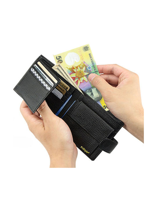 Portofel bărbătesc din piele cu RFID gri