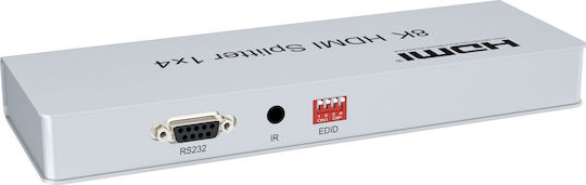 PremiumCord HDMI 2.1 Splitter 1 4 Ports 8K@60Hz 4K@120Hz HDR Black