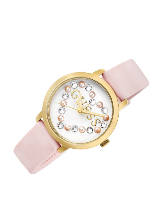 Guess Devotion Set Womens Watch 36mm Battery with Pink Rubber Strap