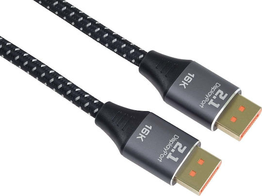 PremiumCord Καλώδιο DisplayPort male - 1.5m Μαύρο