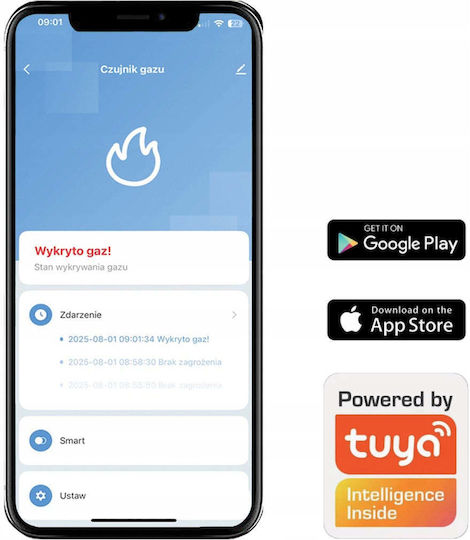 Brandalarme Erdgassensor WLAN