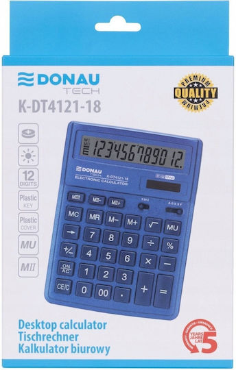 Donau Калкулатор 12 Цифри в Син Цвят