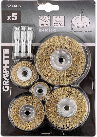 Graphite Graphite Bohrdrahtbürsten Set 5 Stück