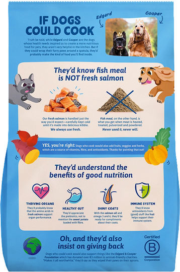 Edgard Cooper 7kg Dry Dog Food Grain-Free With Salmon Fish And Vegetables
