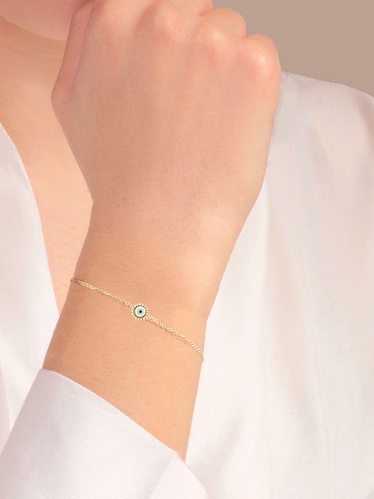 Abadianakis Women's Bracelet with Eye Design in 9K Gold