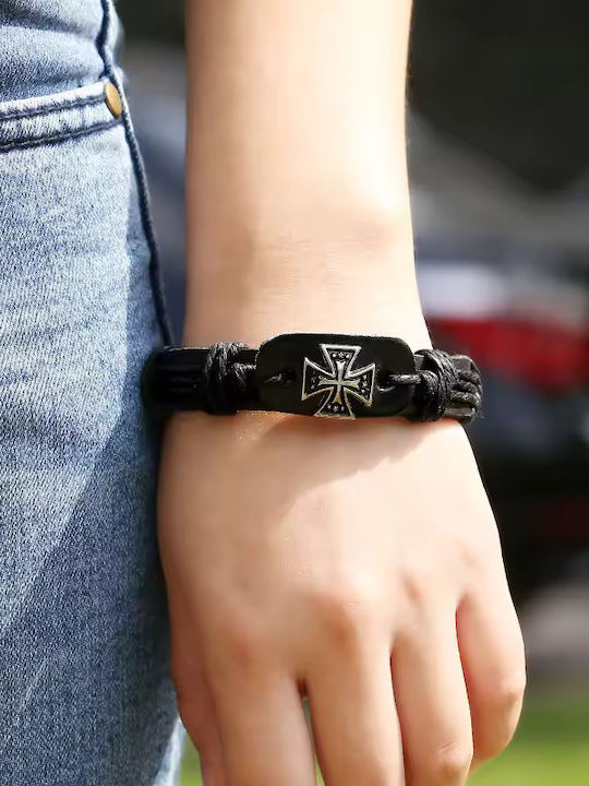 Brățară Cu Design Cruce Din Piele