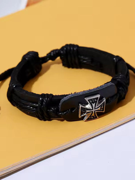 Brățară Cu Design Cruce Din Piele