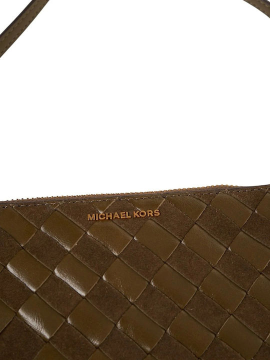 Wristlet Дамско Портмоне Естествена Кожа Каки