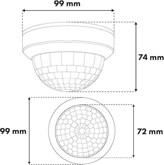 Maclean Energy Wired Infrared Motion Sensor 360° Range 40m