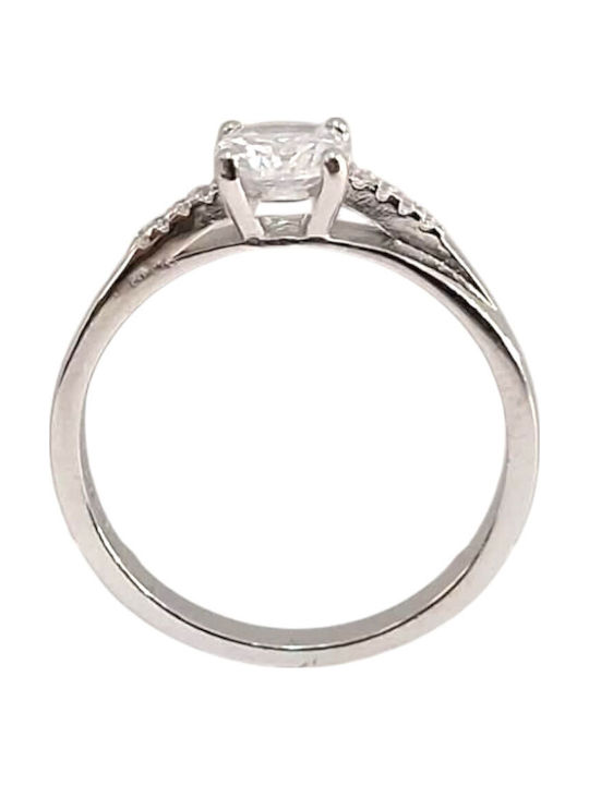 Prince Silvero Damentagring mit Zirkon aus Silber Vergoldet