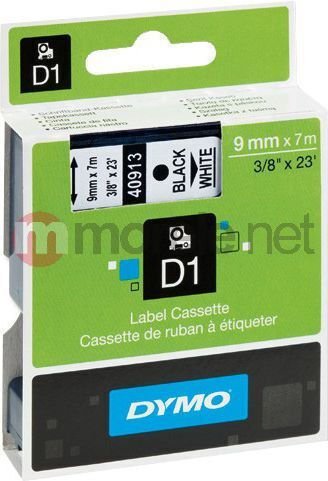 Dymo Етикетна лента 7m x 9mm в Черен Цвят Съвместима с Dymo D1, Dymo Rhino/IND