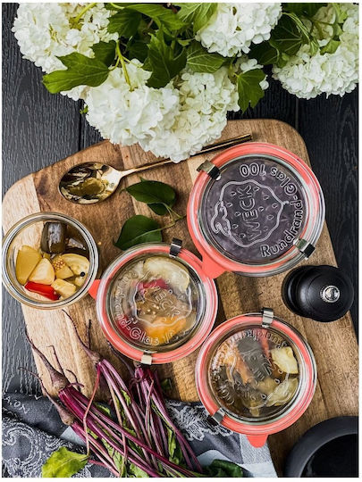 Weck Set 6 Stück Allgemeine Verwendung Lebensmittelgläser mit Deckel Glas Transparent 200ml