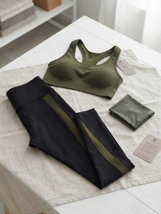 Training Дамски Сет с Клин Olive Green