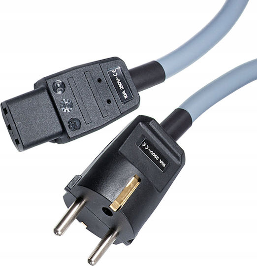 Melodika Mdp10g Power Cord Grounding 3x2 5mm2 Schuko-IEC C13 Gunmetal 1m